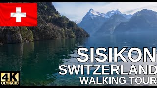 Sisikon Switzerland 4K  Walking tour on the incredible Firwaldstädt lake [upl. by Ydahs744]