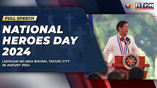 National Heroes Day 2024 Speech 8262024 [upl. by Nennarb]