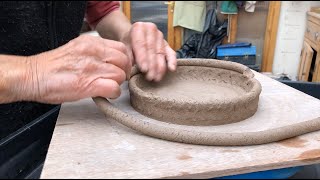 Making a coil bonsai pot [upl. by Annaillil5]