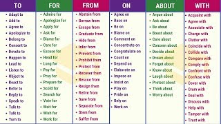 100 Important Prepositional Verbs for Improving your English Fluency  Verbs with Prepositions [upl. by Aroled511]