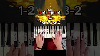 Undertale Fallen Down Piano Tutorial shorts [upl. by Yelram]