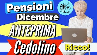 CEDOLINO PENSIONI DICEMBRE ANTEPRIMA 🔎 ECCO COSA CONTERRÀ👉 AUMENTI BONUS  ARRETRATI TREDICESIMA [upl. by Leur]