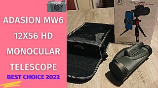 Adasion MW6 12x56 HD Monocular Telescope Review amp Test  Monocular Telescope with Smartphone Adapter [upl. by Elleinaj424]