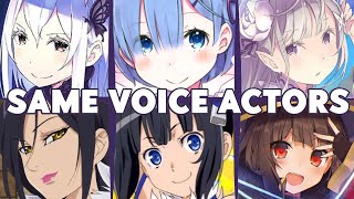 Re Zero All Characters Japanese Dub Voice Actors Same Anime Characters kara Hajimeru Isekai Seikatsu [upl. by Lladnar735]