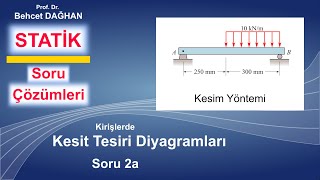 Kesit Tesiri Diyagramları S2a • STATİK Soru Çözümleri • Behcet DAĞHAN [upl. by Esenahs589]