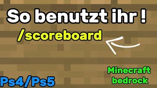 Minecraft Bedrock tutorial scoreboard  Ps4  Deutsch [upl. by Sirron]