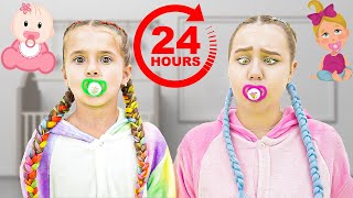 Ruby and Bonnie 24 Hour Baby Challenge and Other Fun Challenges for Kids [upl. by Adlesirhc]