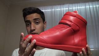 Maison Martin Margiela Future High Red On Foot Review and Unboxing [upl. by Hodge]