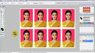 create Passport size Photo in adobe Photoshop 70 [upl. by Rahcir]