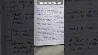 Bsc 1st year torsion pendulumexperiment  practical file Shortsannuyadav006 [upl. by Tteraj]