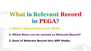 92 How to use Rules in Dev Studio in App Studio  Relevant records in PEGA [upl. by Kristan]