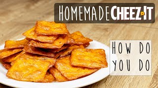 Easy Homemade CheezIts Recipe  Crispy Cheddar Cheese Crackers [upl. by Cosma]