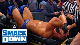 Roman Reigns flips Robert Roode’s stretcher SmackDown Exclusive Nov 29 2019 [upl. by Teraj]