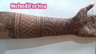 NEW BRIDAL MEHNDI DESIGN FOR FUL HANDS  FRONT HAND BRIDAL [upl. by Mulford757]