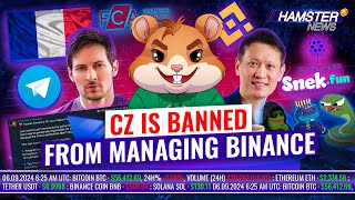 Durov’s postarrest statement UK approves only 4 crypto firms Binance bans CZ ⚡️ Hamster News [upl. by Mommy]