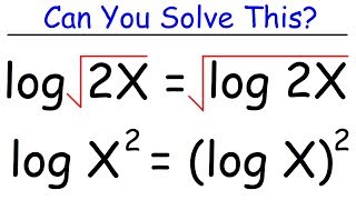 Logarithmic Equations [upl. by Wallas]