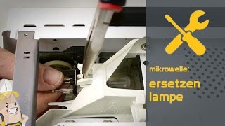 Ersetzen der Lampe Ihrer Mikrowelle  Das Ersatzteilecenterde Verfahren [upl. by Therese]