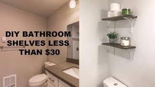 DIY BATHROOM SHELVES  DETAILED TIPS AND TRICKS [upl. by Suivatna]