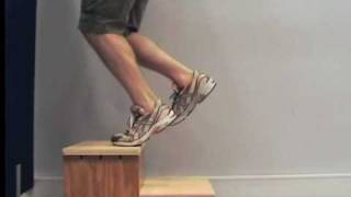 Eccentric calf muscle exercises for Achilles tendinopathy Part 4m4v [upl. by Yelsha]