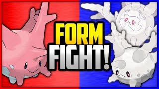 Corsola vs Galarian Corsola and Cursola  Pokémon Form Fight Sword amp Shield [upl. by Enelad]