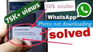 WhatsApp download failed how to fix unable to download100 percent working [upl. by Doniv501]