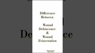 Difference between Wound Dehiscence amp Wound Evisceration [upl. by Ginder]