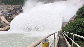 Dam Spillways Opening and Water Jump Formation [upl. by Eelinej]