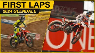 Supercross First Laps  2024 Glendale [upl. by Eddy]