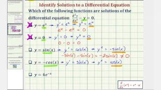 Ex Determine Which Function is a Solution to a Second Order Differential Equation [upl. by Alonzo]