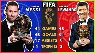 Ballon dor 2021 WINNER in terms of Stats  Messi Vs Lewandowski [upl. by Eulalia]