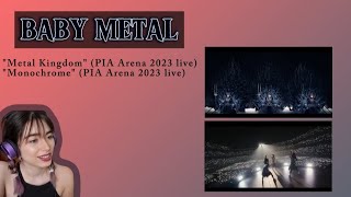 Reacting to BABY METAL quotMetal Kingdomquot and quotMonochromequot PIA Arena 2023 live [upl. by Un]