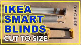 IKEA SMART BLINDS cut to size  how to make them fit your window more info in description [upl. by Eyla]