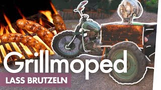 Das Grillmoped – Wurst auf Motorrad im Bierfass braten  Kliemannsland [upl. by Adnolat658]