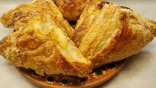 como hacer pañuelos rellenos de crema pastelera y hojaldre [upl. by Dhumma]