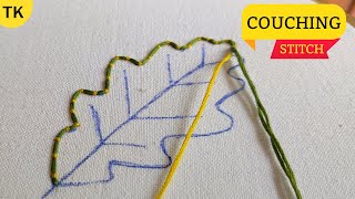 Couching Stitch Embroidery Designs [upl. by Enitsirhc58]