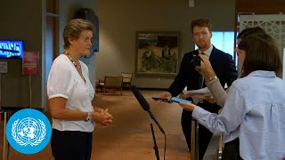 United Kingdom on Myanmar  Security Council Media Stakeout  United Nations [upl. by Warfourd]