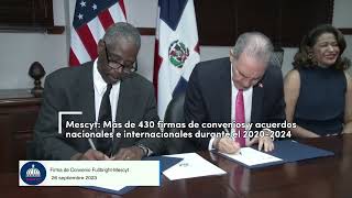 Mescyt Más de 430 firmas de convenios y acuerdos nacionales e internacionales durante el 20202024 [upl. by Gaudette]