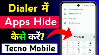 How To Hide Apps In Dialer  Dialer Me Apps Hide Kaise Kare  Tecno Mobile Me Apps Hide Kaise Kare [upl. by Ordisi]