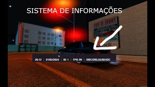 MOD DE INNFORMAÇÕES  MOSTRAR FPS mta [upl. by Araht]