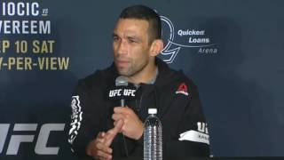 Fabricio Werdum on Why He Front Kicked Edmond Tarverdyan after the fight against Browne UFC 203 [upl. by Valsimot305]