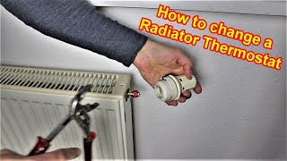 Change a Danfoss Radiator Thermostat  How to remove and replace a thermostatic radiator valve head [upl. by Aehtorod873]