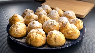 Easy Profiteroles Recipe  How to Make Profiteroles [upl. by Enaffit]