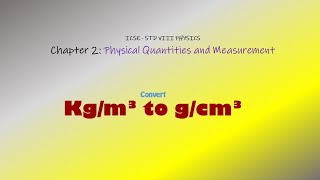 CONVERT KGM3 to GCM3 [upl. by Airretnahs889]