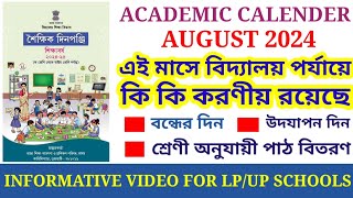 ACADEMIC CALENDAR  AUGUST 2024  LP amp UP SCHOOLS  ACADEMIC CALENDAR OF AUGUST 2024 [upl. by Eenobe]