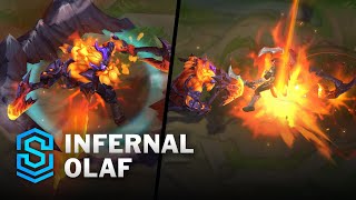 Infernal Olaf Skin Spotlight  PreRelease  PBE Preview  League of Legends [upl. by Tove]