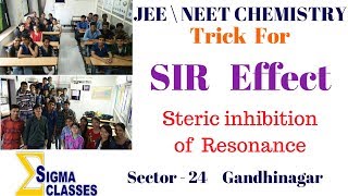 SIR Effect OrganicSteric Inhibition Of Resonance  CHEMISTRY  IIT  JEE  NEET  By Chintan Sir [upl. by Damarra399]