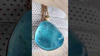 Natural AQUAMARINE CRYSTAL Pendant Aquamarine for inner strenght Talisman Spiritual Aquamarin [upl. by Romanas297]