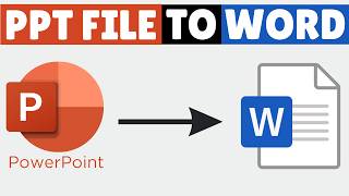 How to Convert PowerPoint PPT to Word Document [upl. by Mikah]