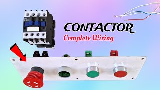 3 Phase Contactor Connection  Contactor Wiring with Emergency Stop  Contactor wiring with holding [upl. by Ahsikahs]