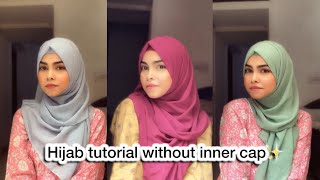 Hijab tutorial without inner cap  hijab tutorial  hijab style without inner cap  hijab youtube [upl. by Netsirt]